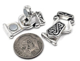 Fold Over Magnetic Clasps for Jewelry Making, Necklaces or Bracelets in Bright Silver Double Strand Mixed