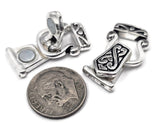 Magnetic Clasps Silver Fold Over for Bracelet, Necklace, Crafting or Jewelry Making Double Strand with a Celtic Style 1552