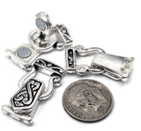 Magnetic Clasps Silver Fold Over for Bracelet, Necklace, Crafting or Jewelry Making Double Strand with a Celtic Style 1552