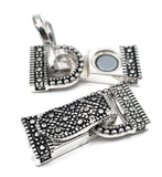 Fold Over Magnetic Clasps in Marcasite for Beading, Crafting and Jewelry Making 1926