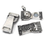 Fold Over Magnetic Clasps in Marcasite for Beading, Crafting and Jewelry Making 1926