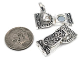 Fold Over Magnetic Clasps in Marcasite for Beading, Crafting and Jewelry Making 1926