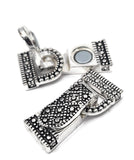 Fold Over Magnetic Clasps in Marcasite for Beading, Crafting and Jewelry Making 1926