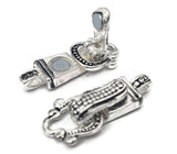 Fold over Magnetic Clasps in a Silver Single Jewelry Making, Beading Bracelets 3766