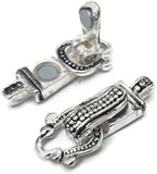 Mixed Silver Single Strand Fold Over Magnetic Clasps - Great for Jewelry Making!