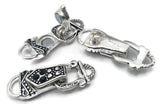 Magnetic Clasps Fold Over Style in Silver with Rhinestones - Great for Jewelry Creation, Necklaces or Bracelets - Single Strand 6266