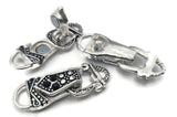 Magnetic Clasps Fold Over Style in Silver with Rhinestones - Great for Jewelry Creation, Necklaces or Bracelets - Single Strand 6266
