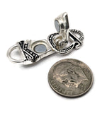 Magnetic Clasps Fold Over Style in Silver with Rhinestones - Great for Jewelry Creation, Necklaces or Bracelets - Single Strand 6266