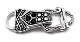 Magnetic Clasps Fold Over Style in Silver with Rhinestones - Great for Jewelry Creation, Necklaces or Bracelets - Single Strand 6266