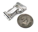 Fold Over Magnetic Clasps in Silver for Jewelry Making into Necklaces and Bracelets or Crafting 2 holes for Double Strand 7240