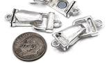 Fold Over Magnetic Clasps for Jewelry Making into Bracelets or Necklaces Silver Single Strand Closures with Magnets 9467
