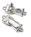 Fold Over Magnetic Clasps for Jewelry Making into Bracelets or Necklaces Silver Single Strand Closures with Magnets 9467