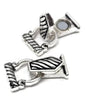 Jewelry Designer Bright Silver Mixed Clasps  -Bracelet or Necklace Fold Over Magnetic Clasps