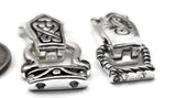 Mixed Silver Fold Over Magnetic Clasps - Bracelet or Necklace - Fun Designs