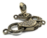 Magnetic Clasps in Light Bright Gold with Rhinestones for Single Strand Beading or Jewelry Making Projects into Bracelets or Necklaces