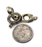 Magnetic Clasps in Light Bright Gold with Rhinestones for Single Strand Beading or Jewelry Making Projects into Bracelets or Necklaces