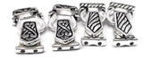 Bright Silver Magnetic 2 Hole Jewelry Clasps -Bracelet or Necklace Fold Over Magnetic Clasps