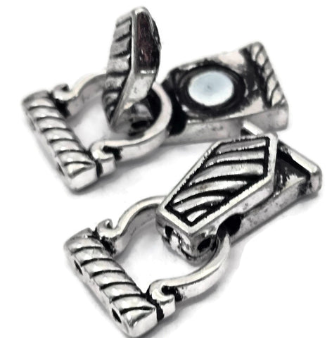 Magnetic Clasps for Bracelet  Fold over Design with a Magnet is Perfect for Jewelry Making for Bracelets or Necklaces Pewter