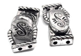 Magnetic Clasps for Jewelry Making, Bracelets or Necklaces  or Crafting in a fold Over Silver Design Pewter