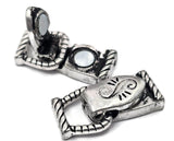 Magnetic Clasps for Jewelry Making, Bracelets or Necklaces  or Crafting in a fold Over Silver Design Pewter