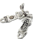 Mixed Silver Single Strand Fold Over Magnetic Clasps - Great for Jewelry Making!