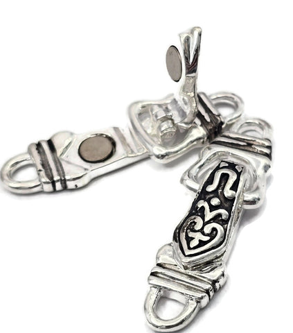 Magnetic Clasp - Silver Single Strand Clasps for Bracelets, Necklaces or Jewelry Making 4296