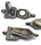Magnetic Clasps for Jewelry Making into Bracelets or Necklaces for Beading Designs Single Strand 7857 Antique Gold Metal