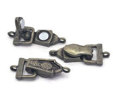 Mixed Mixed Metal Single Strand Fold Over Magnetic Clasps - Great for Jewelry Making!