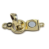Gold Magnetic Clasps with a Fold Over Design for Crafting or Beading into Braclets or Necklaces 7856 Gold