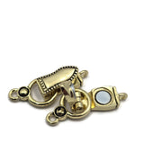 Gold Magnetic Clasps with a Fold Over Design for Crafting or Beading into Braclets or Necklaces 7856 Gold