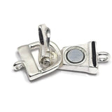 Silver Single Loop Magnetic Clasp Mix - Unique Magnetic Clasps for Jewelry Making
