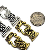 2 Hole Fold Over Magnetic Clasp Mix - Unique Magnetic Clasps for Jewelry Making Gold and Silver
