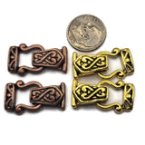 2 Hole Fold Over Magnetic Clasp Mix - Unique Magnetic Clasps for Jewelry Making Antique Copper and Gold