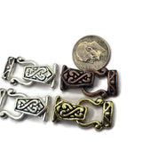 2 Hole Fold Over Magnetic Clasp Mix - Unique Magnetic Clasps for Jewelry Making Silver, Antique Copper and Gold