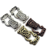 2 Hole Fold Over Magnetic Clasp Mix - Unique Magnetic Clasps for Jewelry Making Silver, Antique Copper and Gold