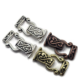 2 Hole Fold Over Magnetic Clasp Mix - Unique Magnetic Clasps for Jewelry Making Silver, Antique Copper and Gold