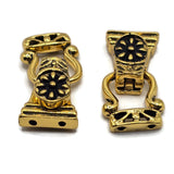 Magnetic Clasps Double 2-Strand Clasps in Gold for Beading, Jewelry Making, Crafting Bracelets or Necklaces 1213gld V2