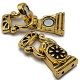 Magnetic Clasps Double 2-Strand Clasps in Gold for Beading, Jewelry Making, Crafting Bracelets or Necklaces 1213gld V2