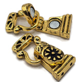 Magnetic Clasps Double 2-Strand Clasps in Gold for Beading, Jewelry Making, Crafting Bracelets or Necklaces 1213gld V2