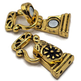 Magnetic Clasps Double 2-Strand Clasps in Gold for Beading, Jewelry Making, Crafting Bracelets or Necklaces 1213gld V2
