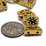 Magnetic Clasps Double 2-Strand Clasps in Gold for Beading, Jewelry Making, Crafting Bracelets or Necklaces 1213gld V2