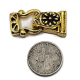 Magnetic Clasps Double 2-Strand Clasps in Gold for Beading, Jewelry Making, Crafting Bracelets or Necklaces 1213gld V2