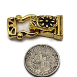 Magnetic Clasps Double 2-Strand Clasps in Gold for Beading, Jewelry Making, Crafting Bracelets or Necklaces 1213gld V2