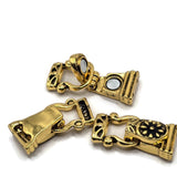 Magnetic Clasps Double 2-Strand Clasps in Gold for Beading, Jewelry Making, Crafting Bracelets or Necklaces 1213gld V2