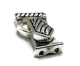 Silver magnetic clasps with fold‑over lids and decorative tops. Dual 2‑hole exits per side keep parallel beading wires aligned; no twist, no tangle. Recessed backs protect and hide knots or crimp tubes. Perfect magnetic bracelet clasps for daily wear and magnetic necklace clasps for quick on/off. Essential jewelry clasps and findings for DIY kits and boutiques.