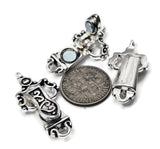 For dependable bracelet clasps, choose fold over magnetic clasps in silver. Their protective flip‑lock keeps the magnet closed, preventing your jewelry from being pulled toward metal objects. These magnetic clasps for jewelry include end loops for attaching to chain, cord, or beading wire—great as single strand clasps or for multiple strands. Customers love these magnetic closures because they’re more secure than toggles, easier than lobster clasps, and uniquely decorative.