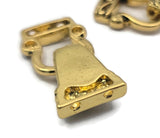 gold floral fold over magnetic clasp