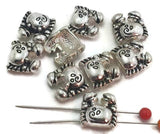 2 hole silvermetal slider beads