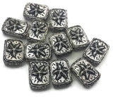 Add seaside charm to your jewelry with these starfish 2-hole slider beads. Crafted in antique silver with raised textured details, these rectangular beads are perfect for nautical, beach, and ocean-inspired designs. The dual-hole construction makes them great for multi-strand bracelets, chokers, or necklaces. Ideal for boho, coastal, or artisan jewelry, these starfish beads symbolize renewal, healing, and sea-inspired beauty.