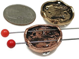 Slider Beads (5 pc) 2 hole beads Palm Tree Beads Beach Themed Beads Mixed Metal Beads Spacer Beads 185-N4